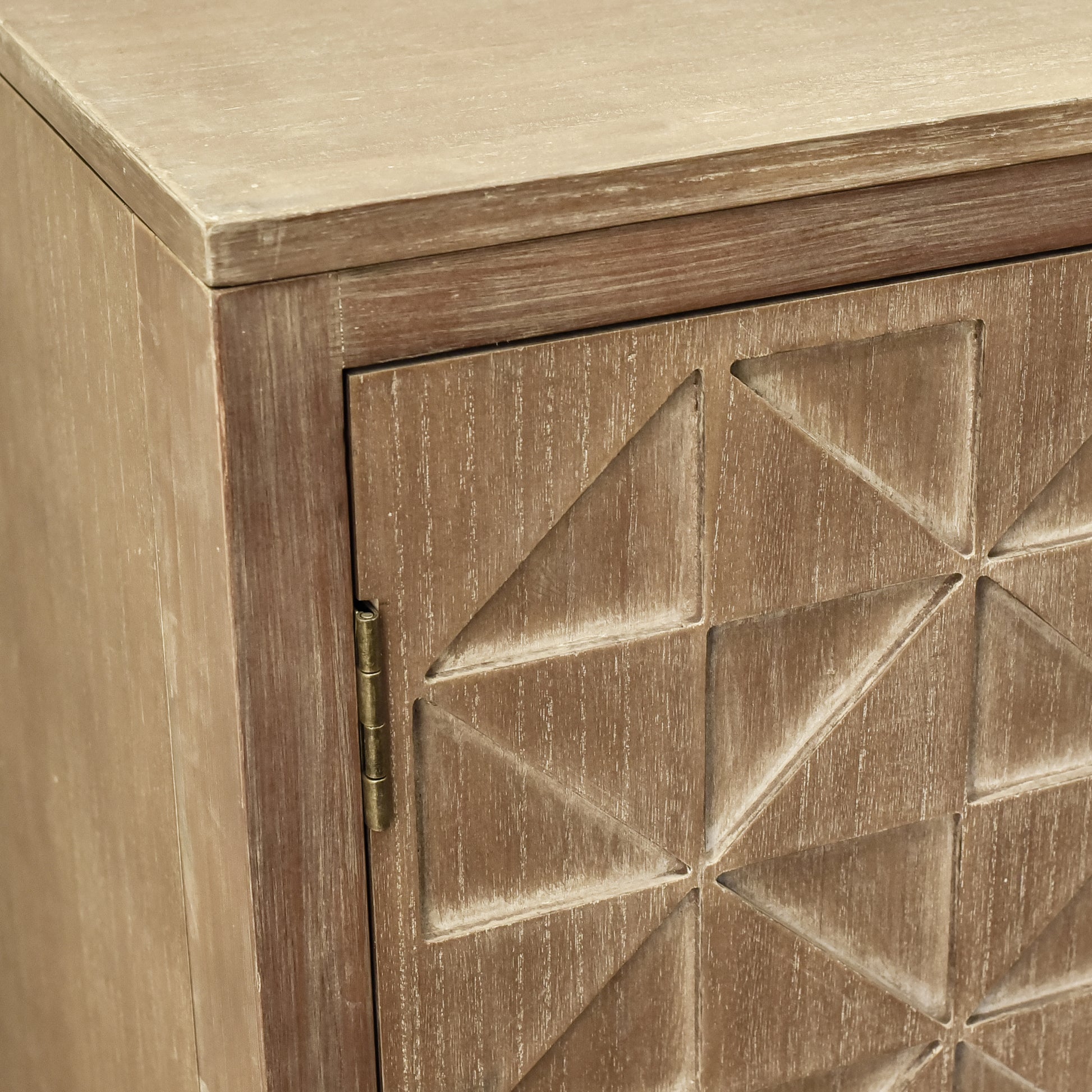 Hand Carved 2 Doors Accent Cabinet Traditional Craftsman And Functionality Combined Antique Brown Solid Wood Mdf