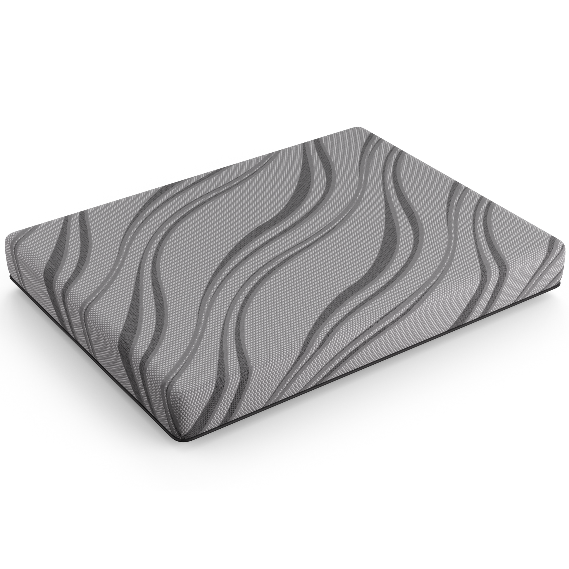 Bib: Nl 8" Pro Gel Foam Firm Queen Gray Memory Foam Fabric Queen