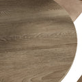5Pcs Table Set Round Dining Table Solid Wood Modern Farmhouse Rustic Look Distressed Look Wood Grayish Brown Ladder Back Seats 4 Light Brown Dining Room Fixed Table American Design,Farmhouse,French Country,Rustic,Vintage Rubberwood Round Round Dining