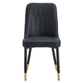 1 Table And 8 Chairs. A Rectangular Dining Table With A White Imitation Marble Tabletop And Black Metal Legs. Paired With 8 Chairs, Equipped With Pu Leather Seat Cushions And Black Metal Legs. F 1538 Black Glass Metal