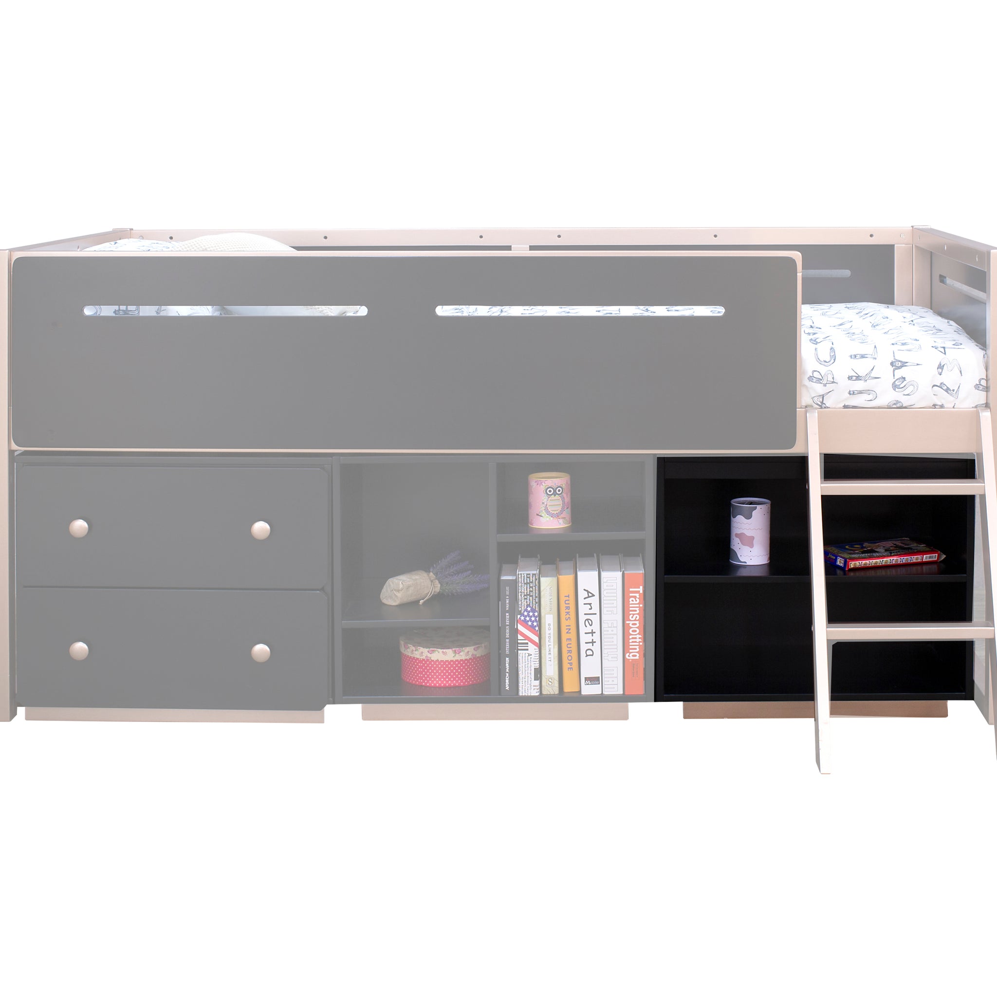 Black And Rose Gold 4 Shelf Bookshelf 4 Black Gold Standard Horizontal Primary Living Space Closed Back Wood Mdf Lvl