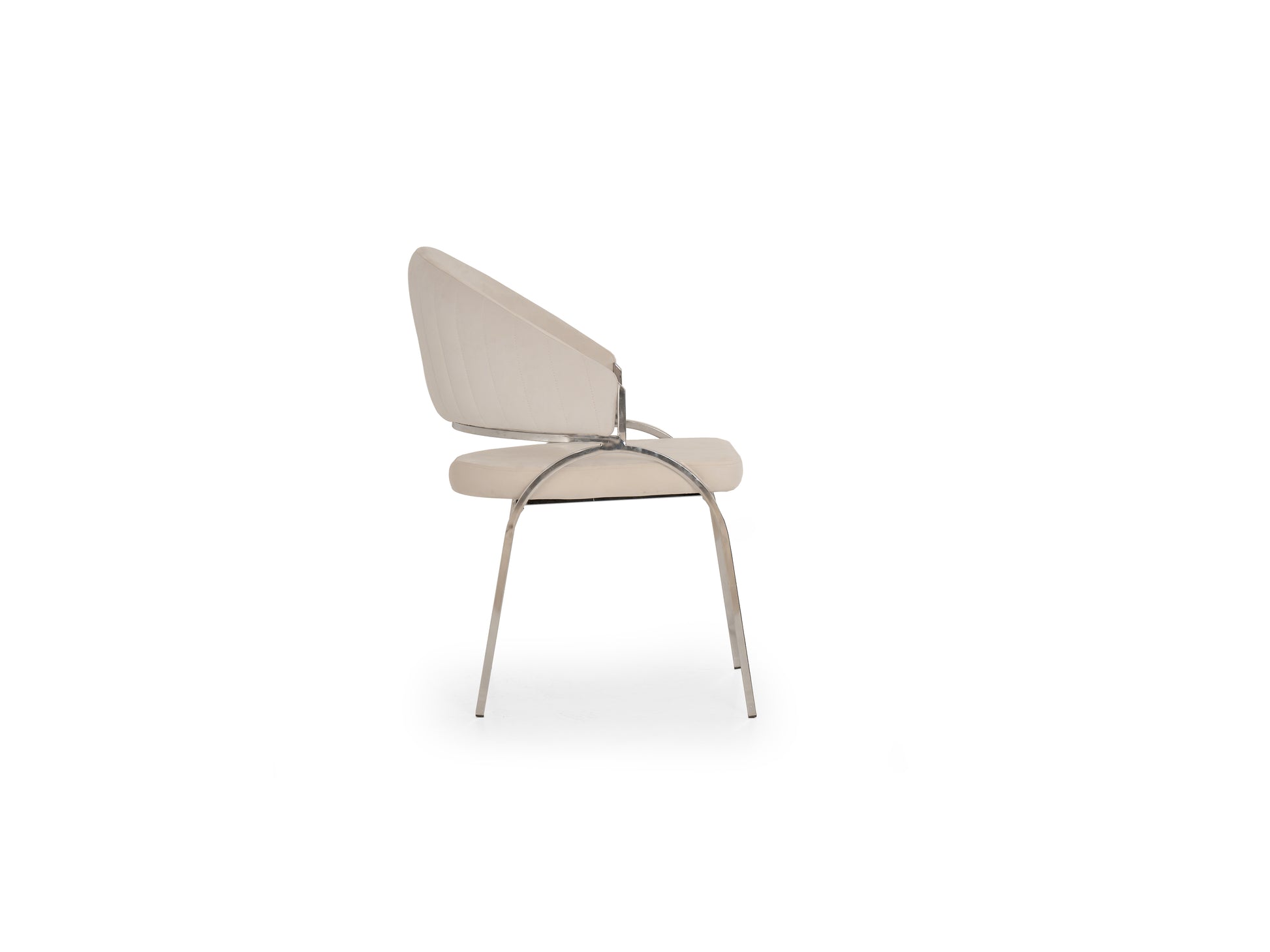 Ruby Modern & Contemporary Style Chair Made With Metal & Steel Legs In Beige Color Beige Primary Living Space Contemporary Plush Metal