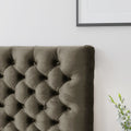 Bierman Headboard Queen Grey Velvet