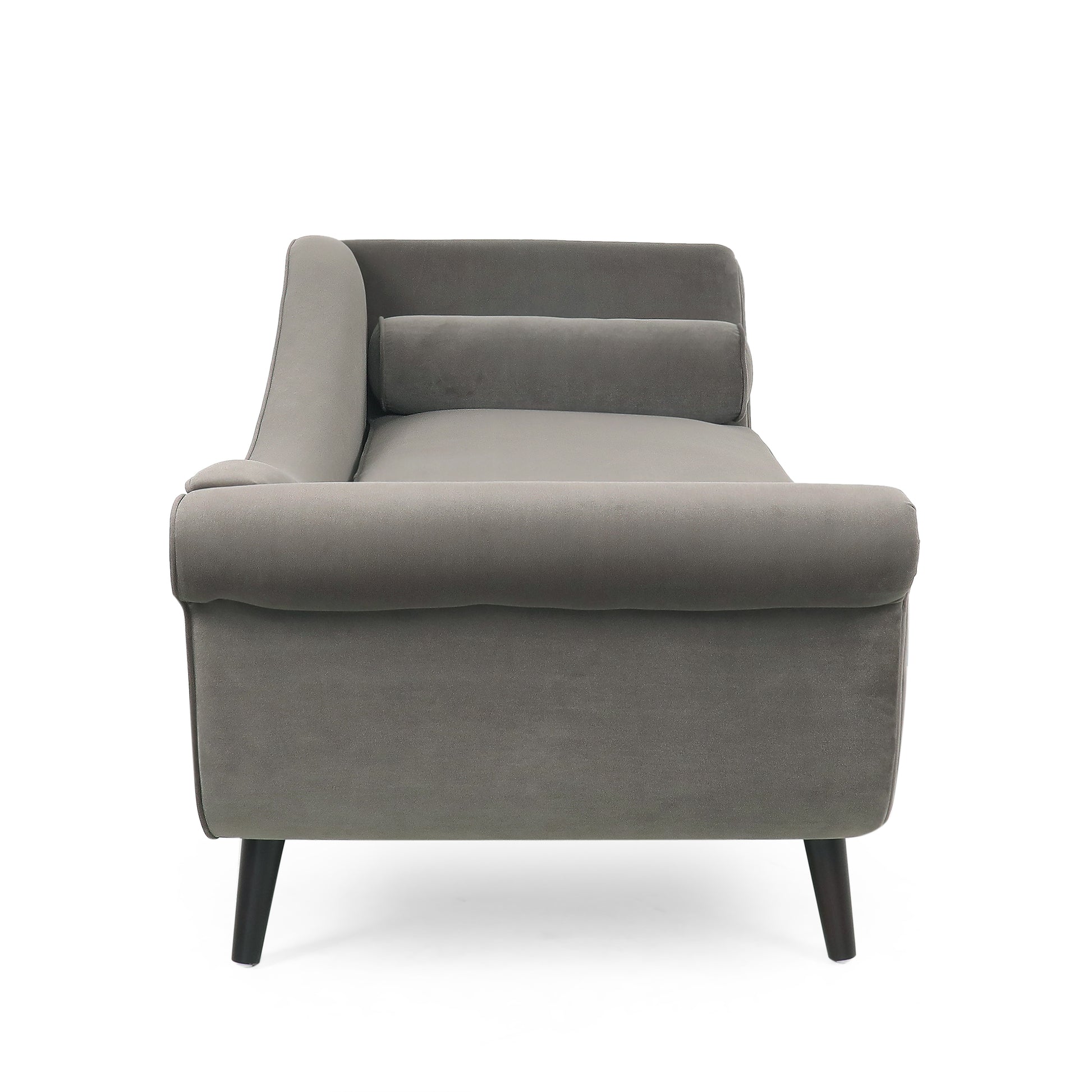 Chaise Lounge Taupe Velvet 2 Seat