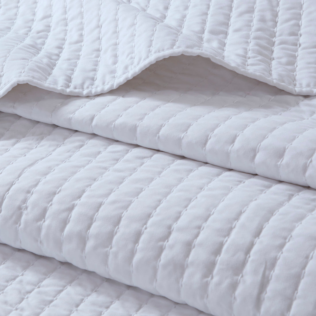 2 Piece Quilt Set White Twin Twin Xl Twin White Cotton
