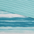 6 Piece Printed Quilt Set With Throw Pillows Aqua King Cal King King Aqua Cotton
