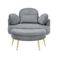 43 Inches Single Grey Comfortable Chair, Single Chair Soft And Comfortable, Suitable For Meeting Room, Living Room, Bedroom Gray Corduroy 1 Seat