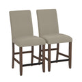 Zeph Brown Upholstered Barstools, Set Of 2 Brown Foam Engineered Wood
