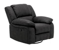 Marshall Black Swivel Gliding Recliner Black Foam Solid Wood