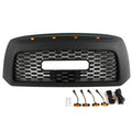 Front Gril For 2007 2013 Toyota Tundra Trd Pro Grill With Lights And Letters Matte Black Black Abs