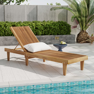 Nadine Chaise Lounge Teak Acacia Wood