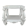 Bone White End Table With Bottom Shelf White Primary Living Space Traditional Poplar Shelves Rectangular Wood Plastic