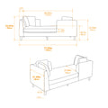 77.95'' Wide Modern Double Sided Upholstered Chaise Lounge Indoor,Chenille Fabric Sleeper Sofa Couch With 4 Throw Pillows, Daybed With Rubberwood Legs For Living Room, Bedroom, Apartment,Beige Beige