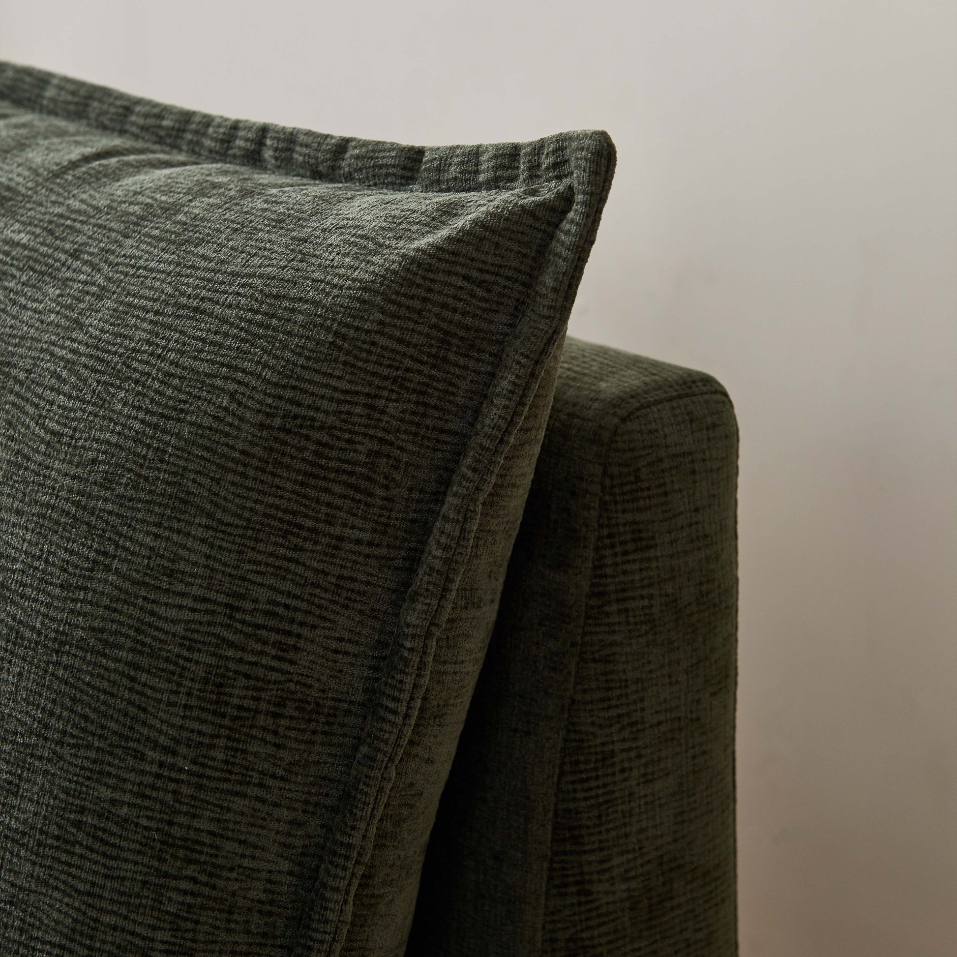 Modern Armless L Shaped Sectional Sofa Couch With Ottoman Modular Design, Durable Construction, Easy Care Upholstery For Living Room, Apartment, Office, Small Space Green Wood Medium Soft Chenille 4 Seat