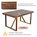 High Quality Acacia Wood Outdoor Table And Chair Set, Suitable For Patio, Balcony, Backyard Natural Wood Acacia Wood