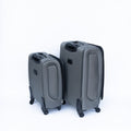 Luggage 2 Piece Backpack Set Gray No Password Lock Gray Fabric Metal