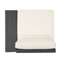 Santa Cruz Arm Chairs L & R Grey Pe Rattan Iron
