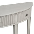 Distinctive Features Of Pine Veneer Console Table With Vertical Stripe Drawer Fronts And Four Legs Antique White Primary Living Space Antique,Minimalist Drawers Mdf