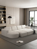 104.32*70.86 Modular Sectional Sofa Sleeper Couch, Sectional Sofa With Chaise And Ottoman, Convertible U Shaped Modular Sofa Set For Living Room, Bedroom. Memory Foam, White. Combo A B C D White Primary Living Space Soft Minimalist,Modern Memory Foam