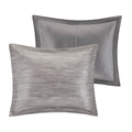 7 Piece Printed Seersucker Comforter Set Grey King King Grey Polyester