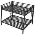 Full Xl Over Queen Metal Bunk Bed With Ladder And Guardrails, Black Expected Arrival Time: 9.7 Box Spring Not Required Full Xl Black Metal Metal