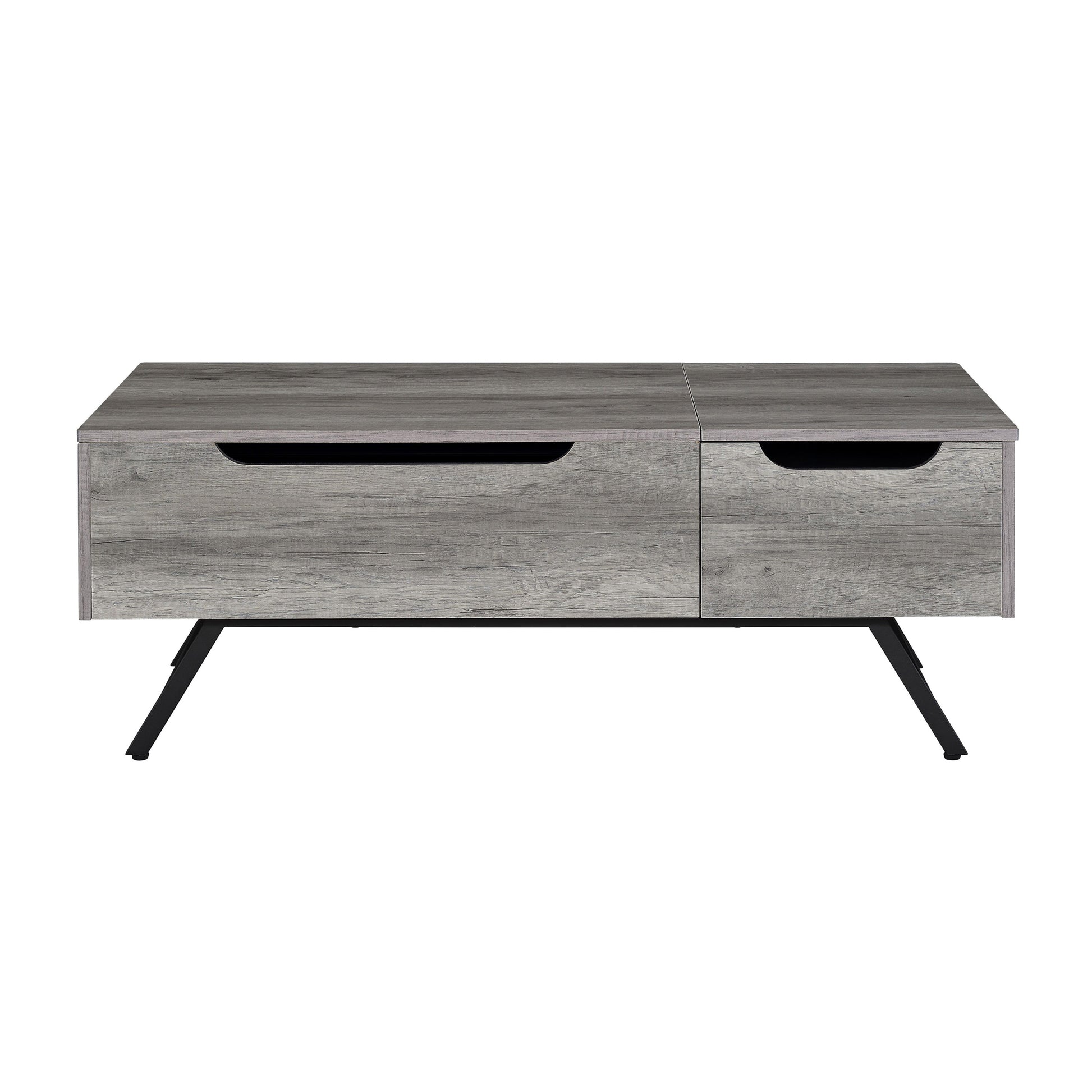 Grey Oak Coffee Table With Lift Top Grey Primary Living Space Modern Rectangular Coffee & End Tables Rectangular Wood H Shape