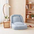 Triple Fold Down Sofa Bed,Blue Blue Metal Cotton Metal