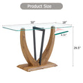 Modern Minimalist Rectangular Glass Table With 0.39 