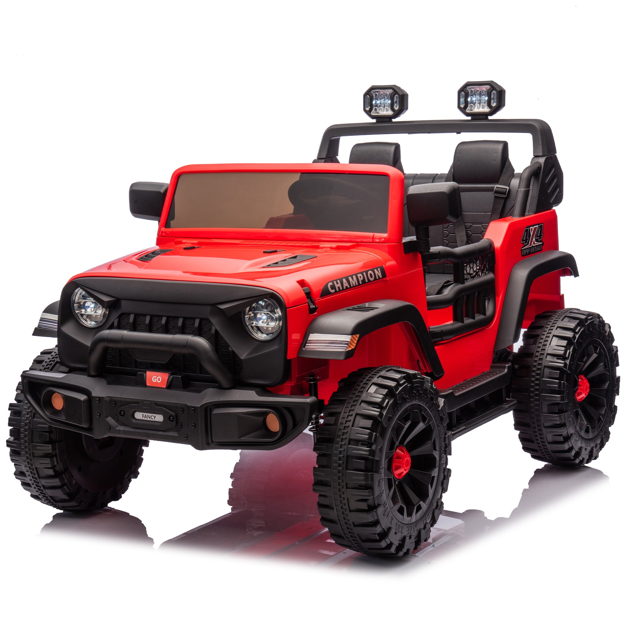 24V Two Seater Kids Ride On Electric Car W Parents Control,Seat Width 19.69In,400W Motor,Four Wheel Suspension,Light&Searchlight,Usb,Mp3,Bluetooth,Provide A Speed Of 1.86 4.35Mph For Kids Of 3 . Red