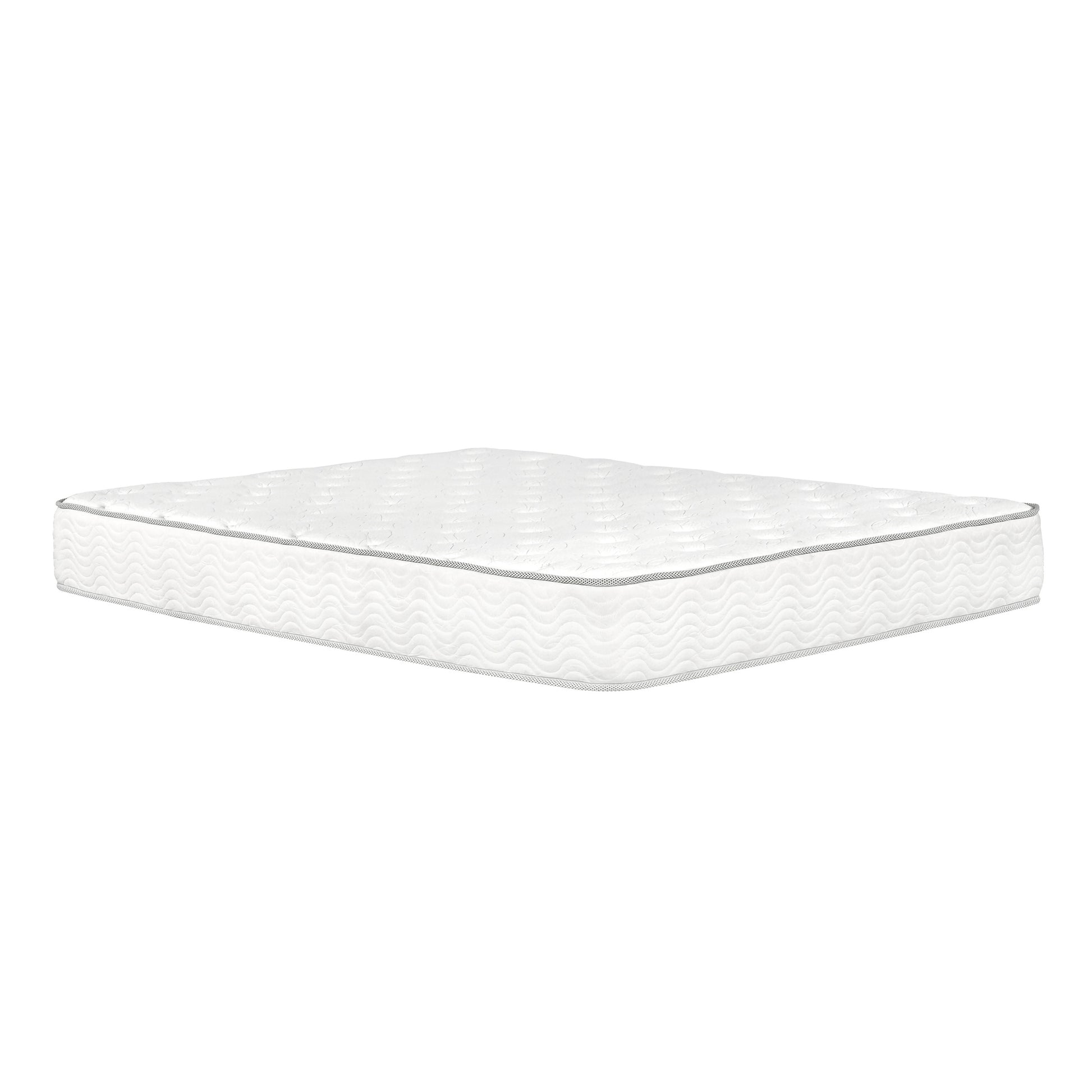 Premium 9 In. Medium Pocket Bed In A Box Spring Mattress King Size, White White Bedroom Contemporary Foam Polyester King