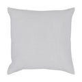 26 X 26 Accent Throw Pillow, Faux Leather Center, Fringed, White, Gray White Fabric