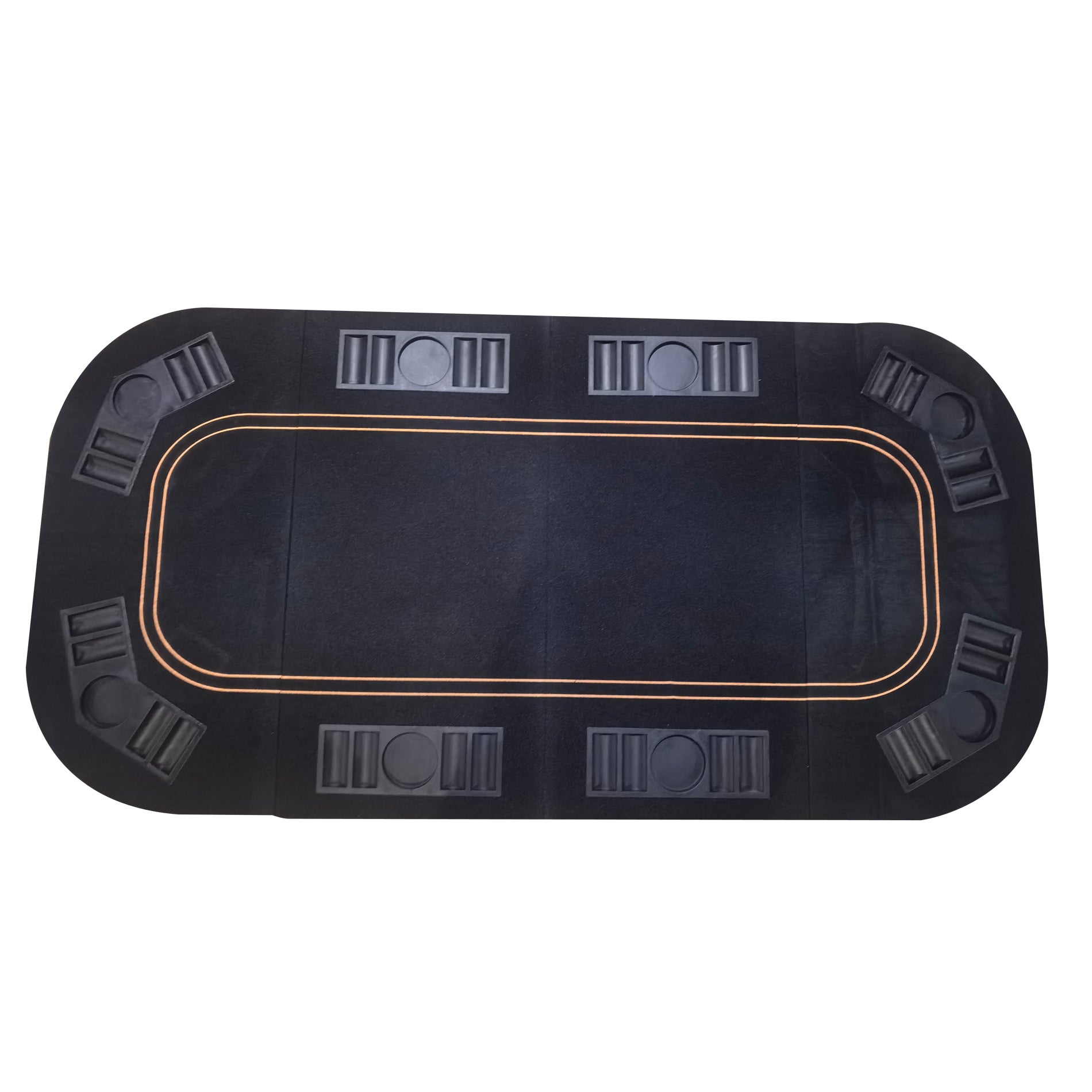 63" Folding Poker Tabletop For Table Games Blackjack Black Felt With Carrying Bag Black Primary Living Space Modern Mdf