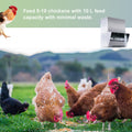 Pawhut Automatic Chicken Feeder, No Waste Poultry Feeder With Protective Lid For Up To 4 Chickens, Holds 13 L Of Feed Silver Steel