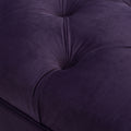 Alma Tufted Flared Arm Entryway Bench, Purple Velvet Purple Foam Velvet