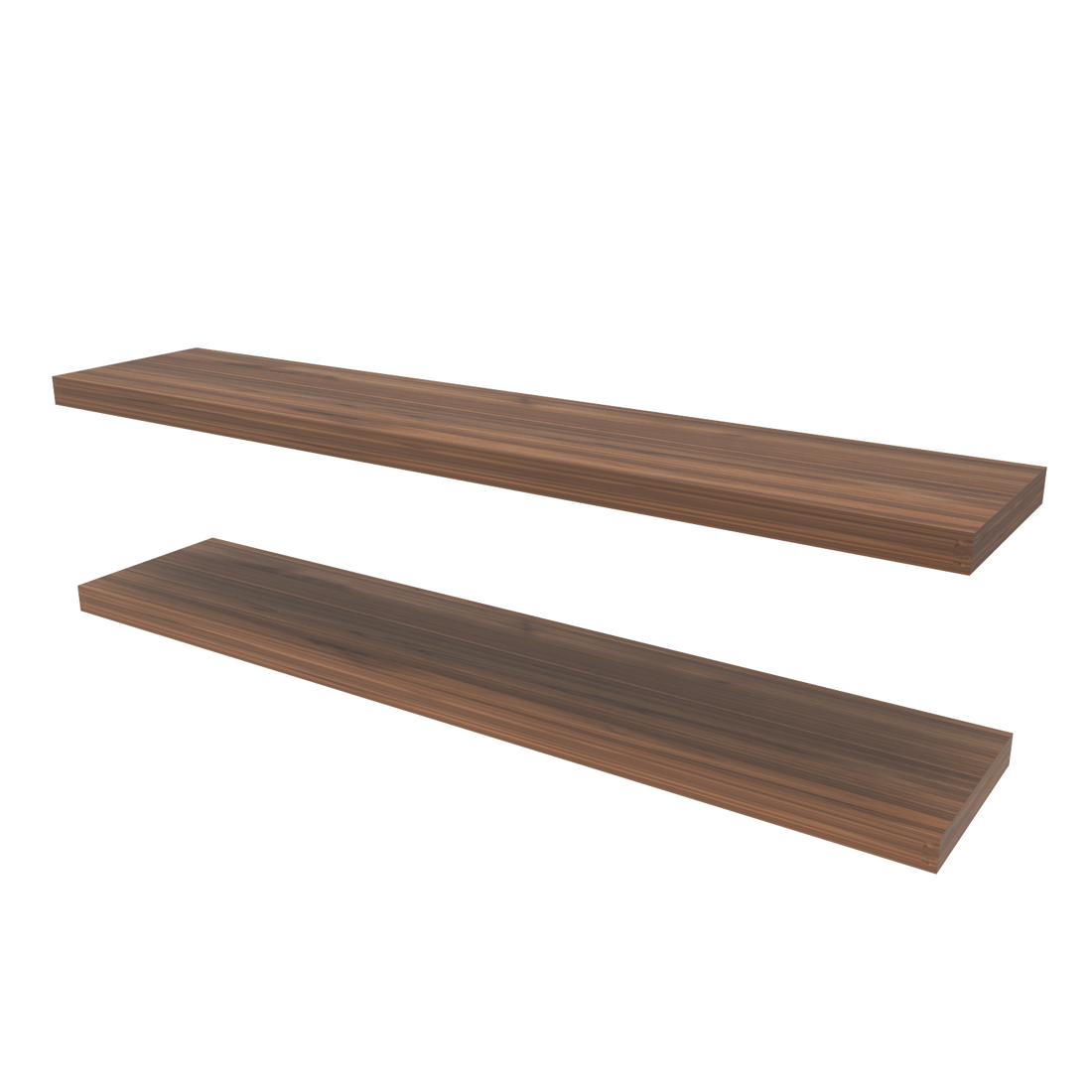 Greer Floating Shelf In Melamine X2,Mahogany Gales Mahogany Primary Living Space Modern Pine Particle Board Melamine