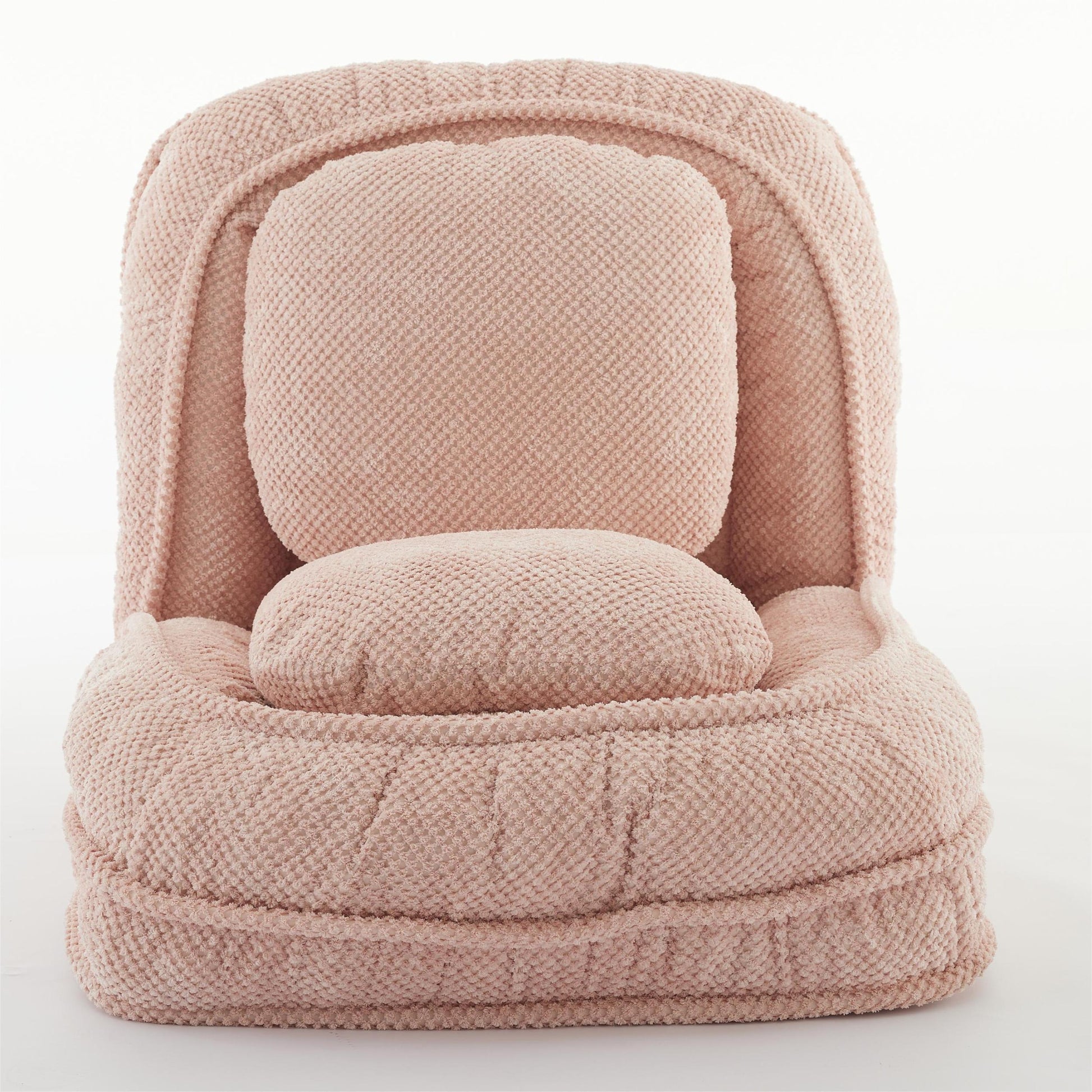 Human Dog Bed ,Lazy Sofa Couch ,5 Adjustable Position,Sit,Sleep,Fold,Suit To Put In Bedroom, Living Room ,Space Saving Design ,Pink Pink Polyester Metal Primary Living Space Medium Soft Cushion Back Modern Foam Polyester