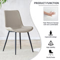 Table And Chair Set, White Imitation Marble Texture Rock Board Table Top, Black Metal Table Legs, Stable And Beautiful. Modern Simple Dining Table, Comfortable Seating. White Gray Metal