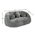 Coolmore Bean Bag Sofa Lazy Sofa Durable Comfort Lounger High Back Bean Bag Chair Couch For Adults And Kids, Indoor & Outdoor, Accent Floor Soft Lounge Chair Gray Chenille Gray Primary Living Space