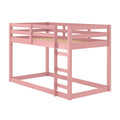 Pink Twin Loft Bed With Wooden Frame Twin Pink Wood Bedroom Pine Slat Beds Wood