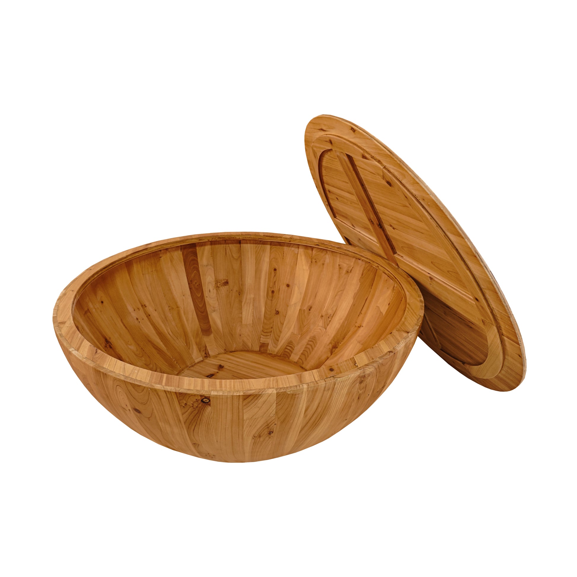 35.43"Vintage Style Bucket Shaped Coffee Table For Office, Dining Room And Living Room,Natural Same Sku:W757119054 Natural Solid Wood Mdf