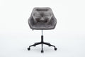 Velvet Home Office Chair, Modern Home Desk Chair With Wheelsvanity Chairs For Living Room, Bedroom,Study Room,Computer Chair Grey Fiber Foam And Polyester Fiber Pad Iron