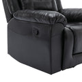 Home Theater Recliner Set Manual Recliner Chair With Wide Armrest, Two Built In Cup Holders For Living Room,Bedroom, Black Old Sku:Sg000760Aab Black Foam Pu Leather