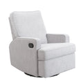 Tucker Swivel Recliner In Grey Grey Fabric