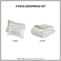 3 Piece Printed Microfiber Seersucker Quilt Set Taupe Blue Full Queen Full Taupe Blue Polyester