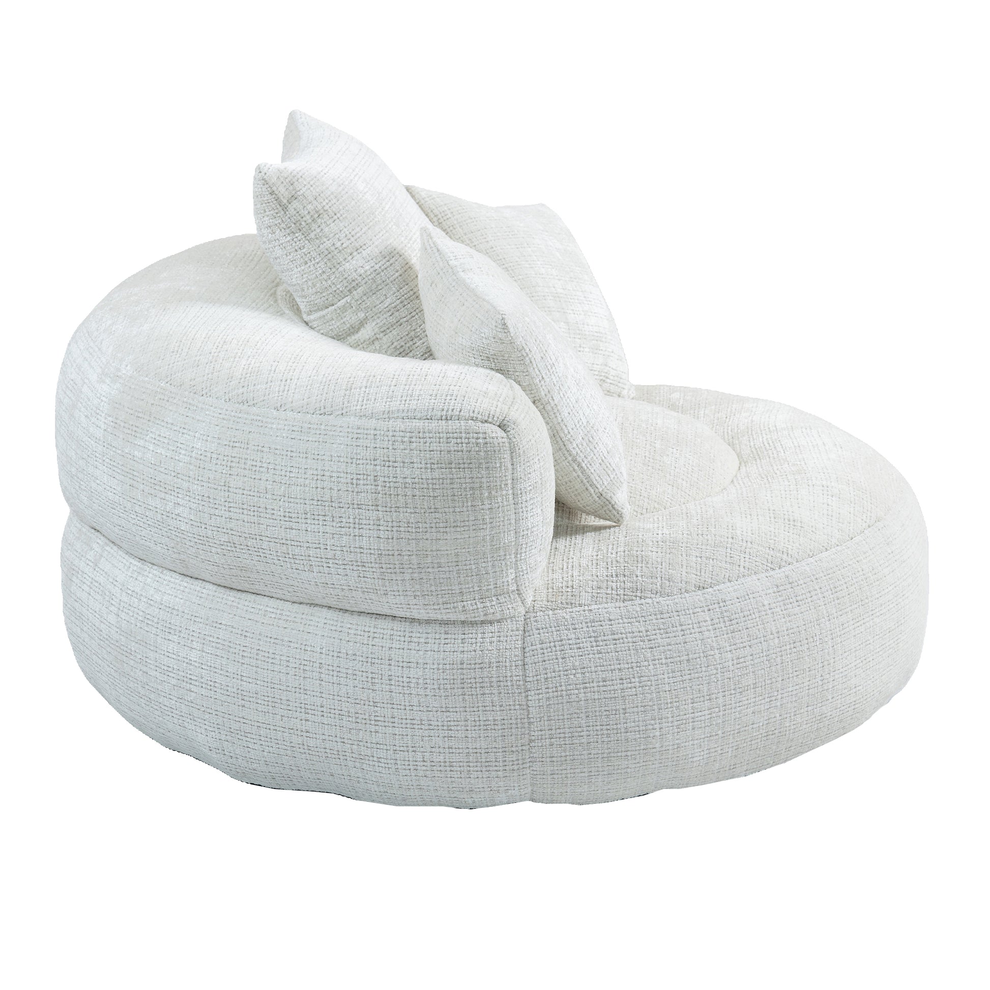 Coolmore Lazy Sofa Durable Comfort Lounger High Back Bean Bag Chair Couch With Three Pillows For Adults And Kids, Indoor & Outdoor, Single Gaming Sofa Chair For Bedroom,Office Beige Chenille Beige Foam Chenille 1 Seat