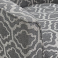 Little Gray Abstract Swivel Accent Chair Gray Foam Engineered Wood