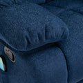 Massage Recliner Navy Blue Fabric