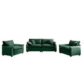 Luxurious And Sophisticated Sofa Set With Soft Cushions And Pillows, Sofa Set For Living Rooms And Clubs As Well As Home Theaters, Consisting Of Two Single Sofas And A 2 Seaters Sofas Ingreen Corduro Green Corduroy 4 Seat