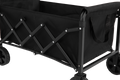 Lightweight Portable Heavy Duty Folding Beach Wagons With Wheels Outdoor Utility Carts For Grocery, Camping, Shopping, Sports, Garden With Large Capacity Black Black Steel