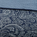 5 Piece Jacquard Bedspread Set With Throw Pillows Navy King Queen Navy Cotton